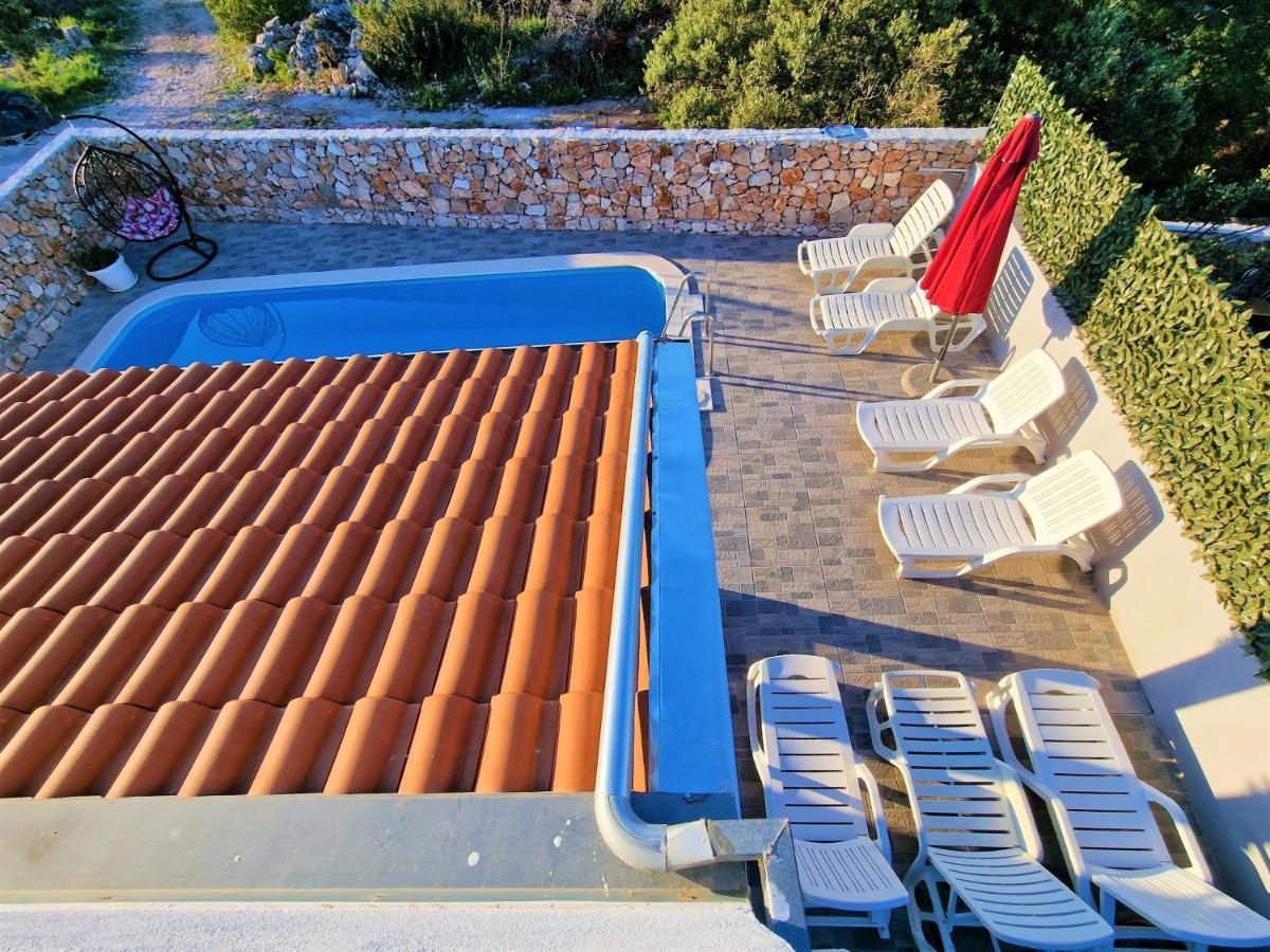 Anas Lagoon Holiday House With Pool At Azure Beach Drvenik Mali Exterior foto